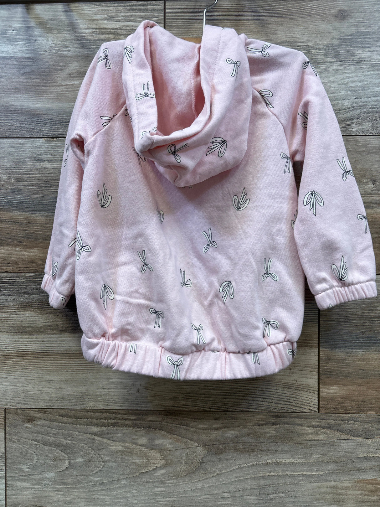 Old Navy Bow Print Full Zip Jacket Pink sz 3T