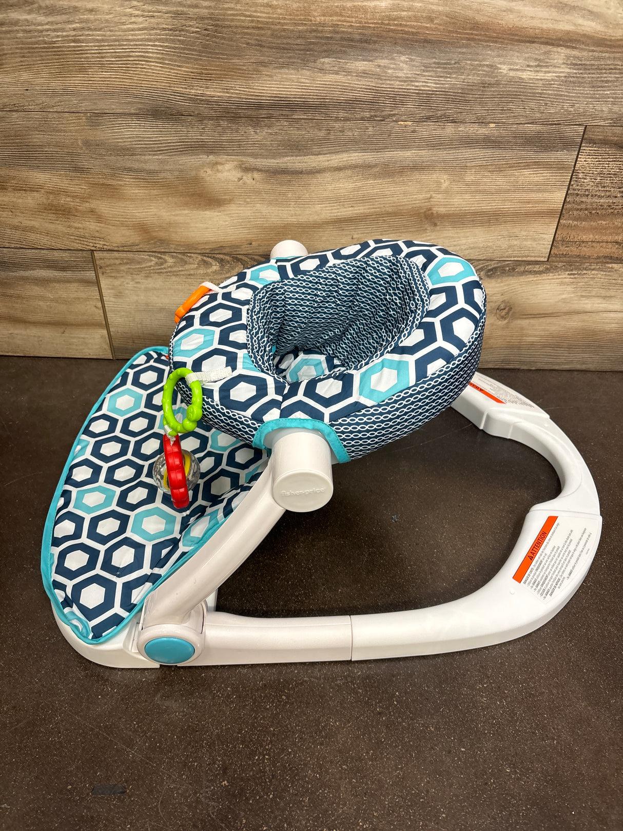 Fisher Price Sit-Me-Up Floor Seat in Blue Honeycomb