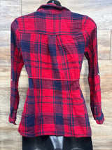 Motherhood Plaid Shirt Red sz XS