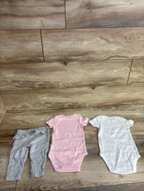 Simple Joys 3pc Set Pink sz 3-6m