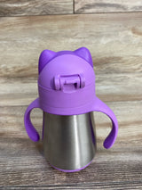 Munchkin Cool Cat Stainless Steel Straw Cup Purple 8oz