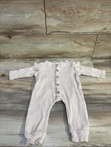 Ashmi & Co Ribbed Flutter Sleeve Coverall Beige sz 9-12m