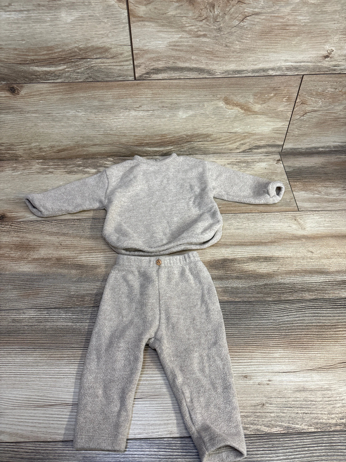 Zara 2pc Soft Sweater Set Oatmeal sz 1-3m