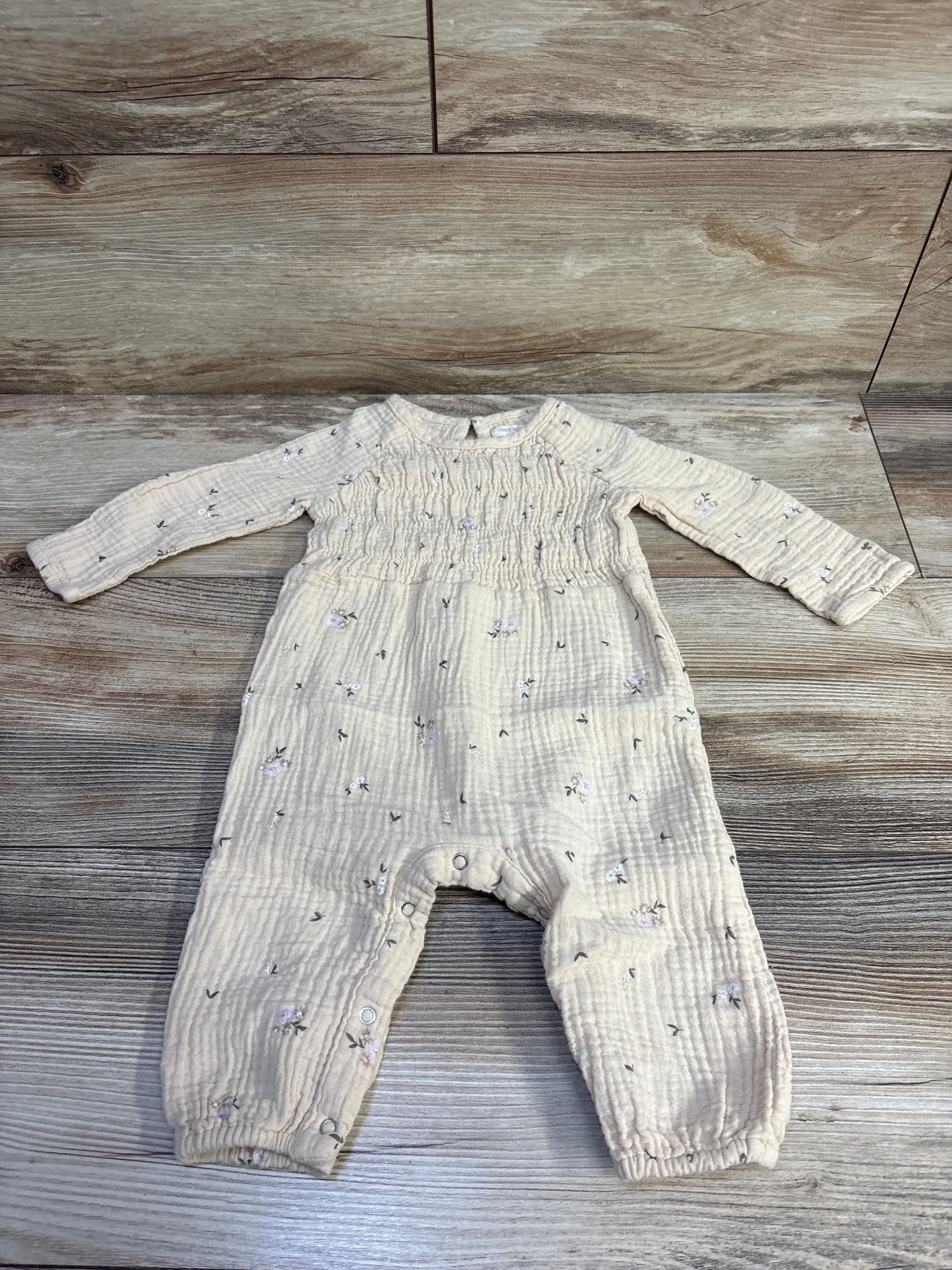 Grayson Collective Muslin Coverall Beige sz 6-9m