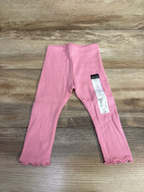 NEW Okie Dokie Ribbed Sea Pink Leggings sz 9m