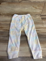 NEW Cat & Jack Tie-Dye Waffle Knit Pants White sz 4T