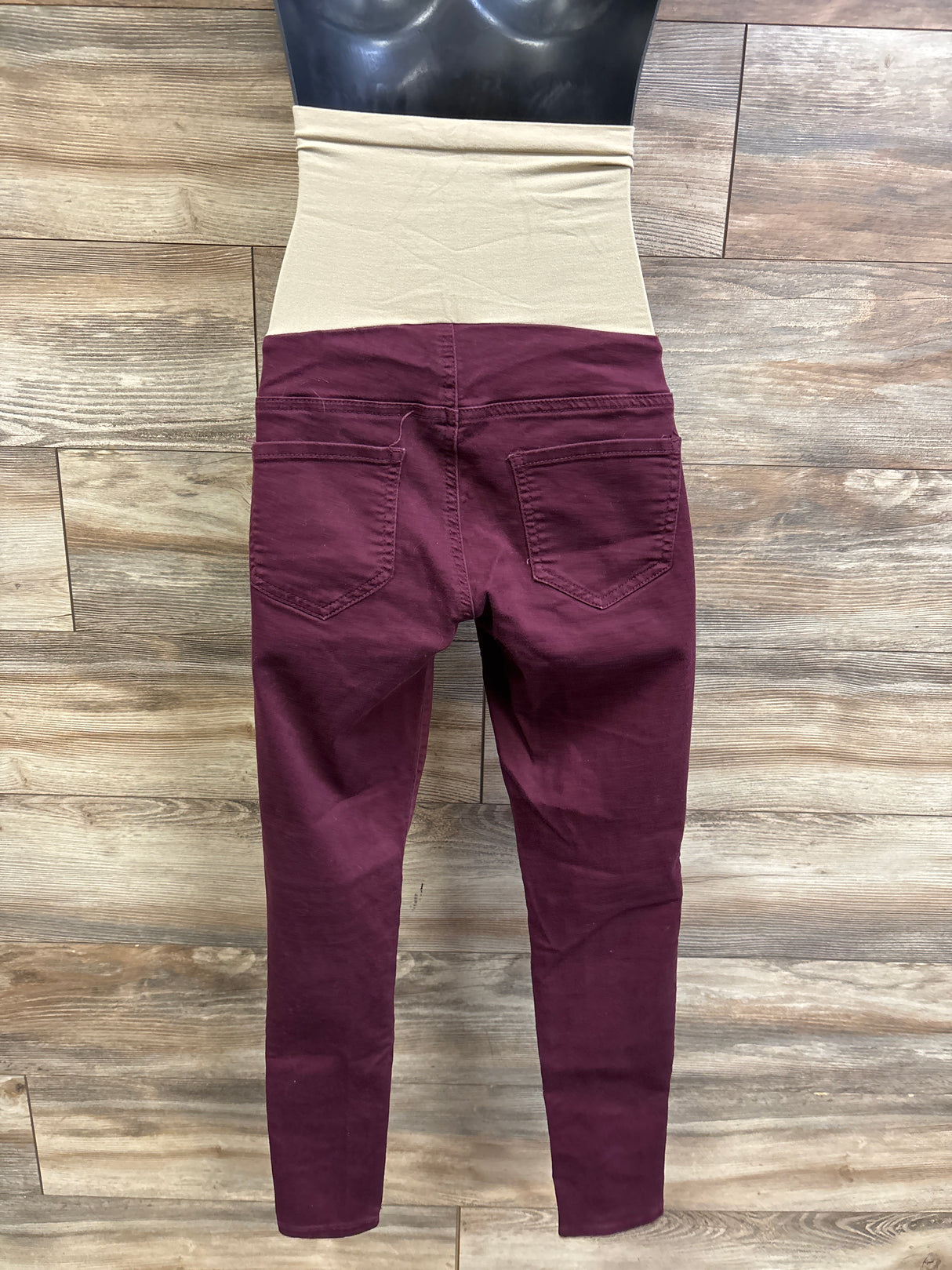 Indigo Blue Maternity Full Panel Jeans Maroon sz Small