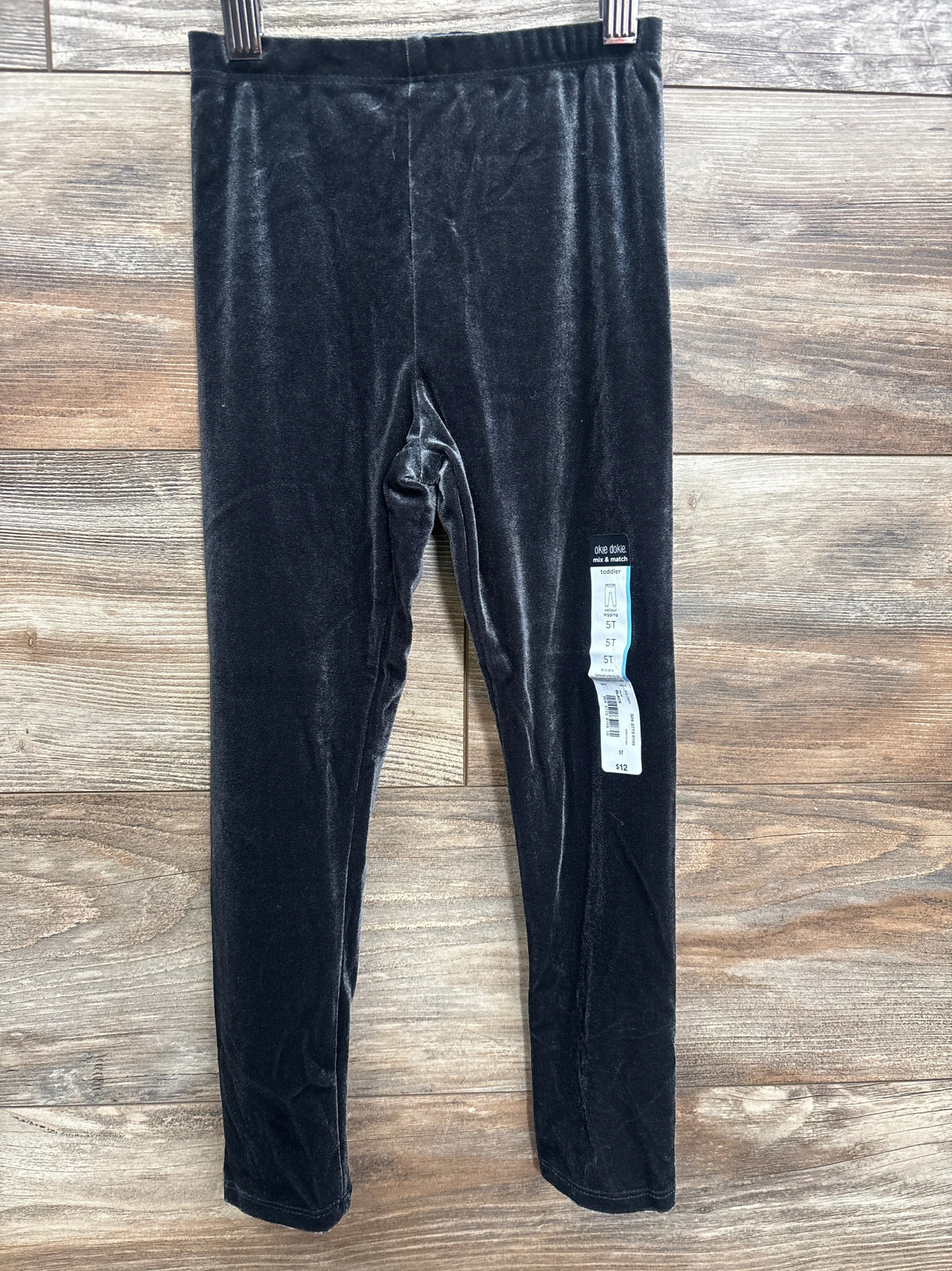 NEW Okie Dokie Velour Black Leggings sz 5T