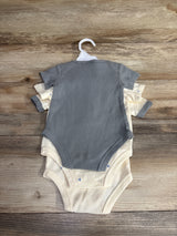 NEW Mario Lopez 3pk Waffle Knit Polo Bodysuit Set Cream sz 3-6m