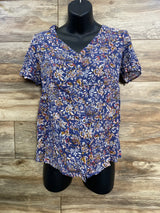 Isabel Maternity Floral Top Blue sz Medium