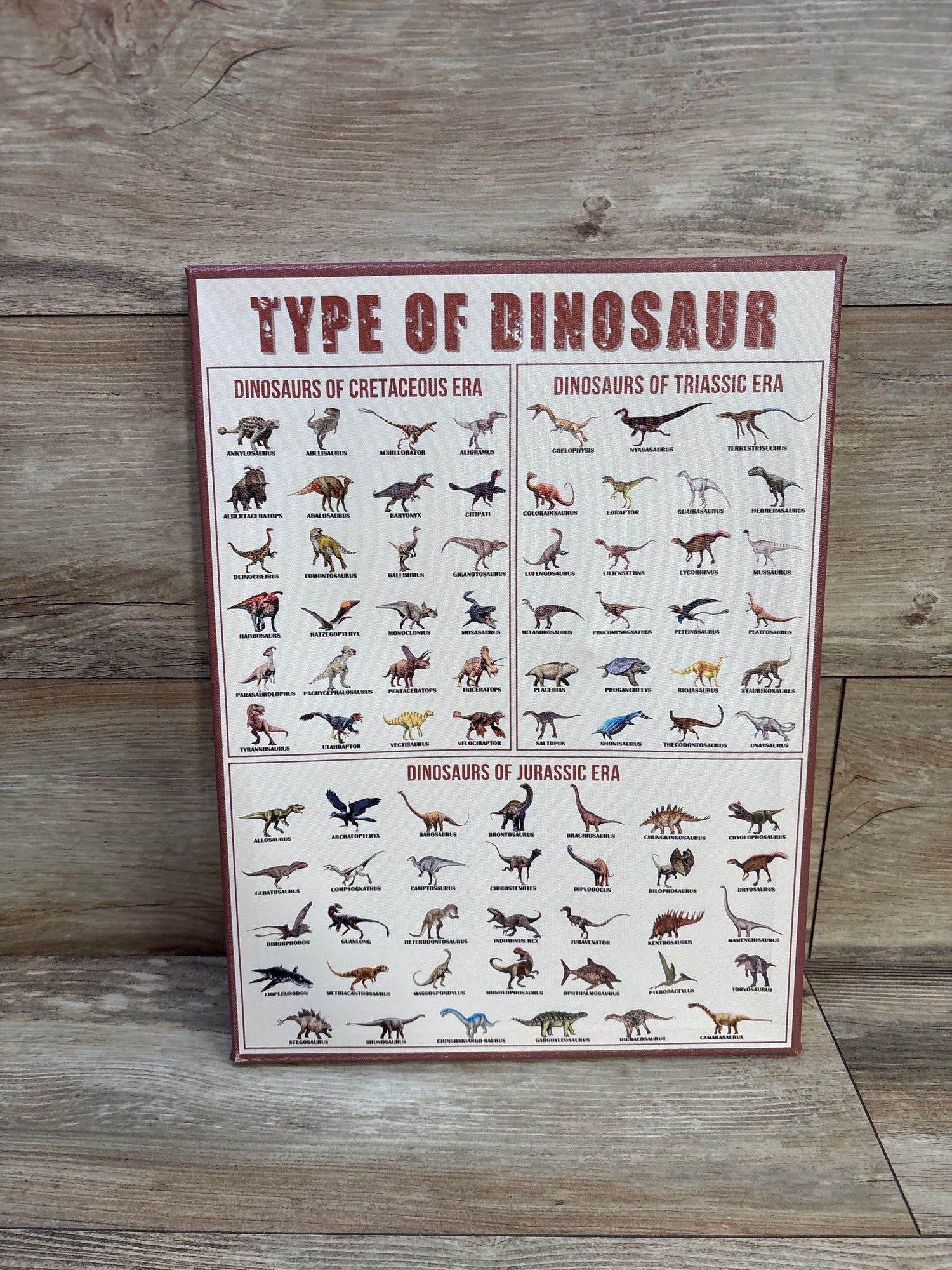 SYDposter Types Of Dinosaur Poster