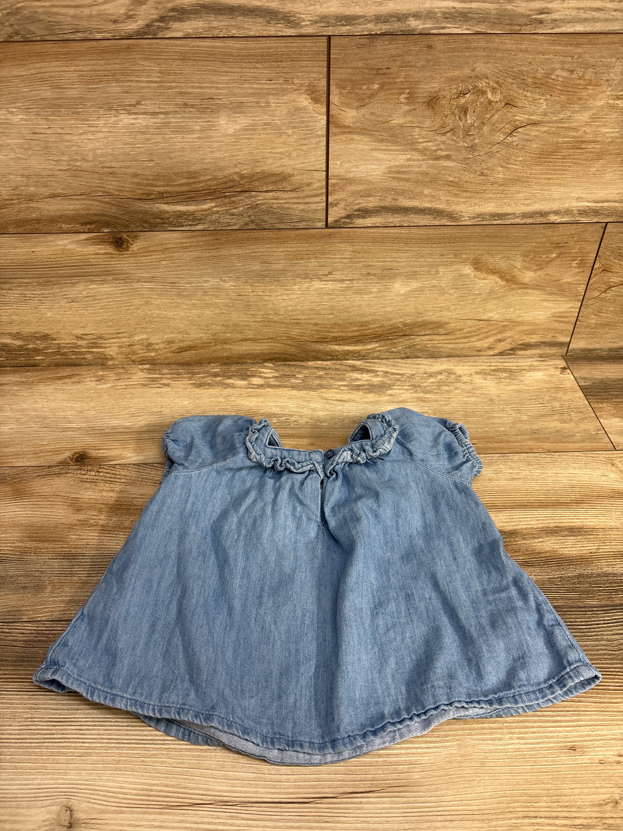 Old Navy Chambray Puff Sleeve Top Blue sz 2T