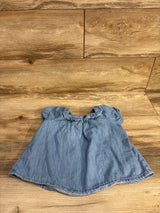 Old Navy Chambray Puff Sleeve Top Blue sz 2T