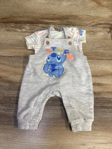 Disney Baby 2pc Striped Stitch Bodysuit & Overall Set White sz Newborn
