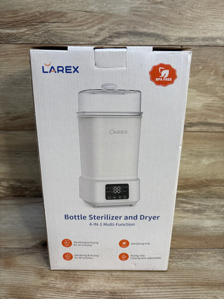 LAREX bottle sterilizer and dryer 4-in-1 multifunction in box, BPA free, baby bottle care