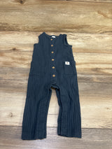 Carter's Ribbed Button-Front Sleeveless Jumpsuit Blue sz 9m