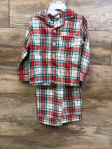 NEW Sainteve 2pc Plaid Pajama Set Red sz 3T