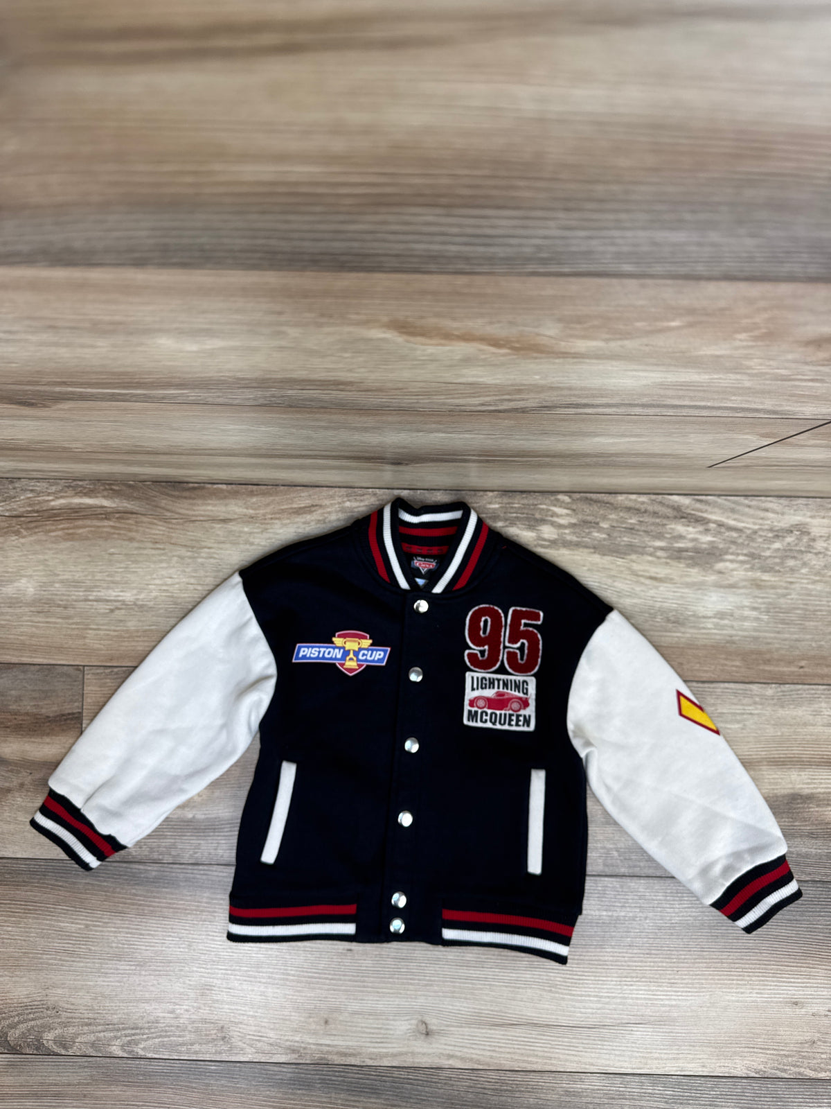 Disney Pixar Cars Varsity Jacket Black sz 4T