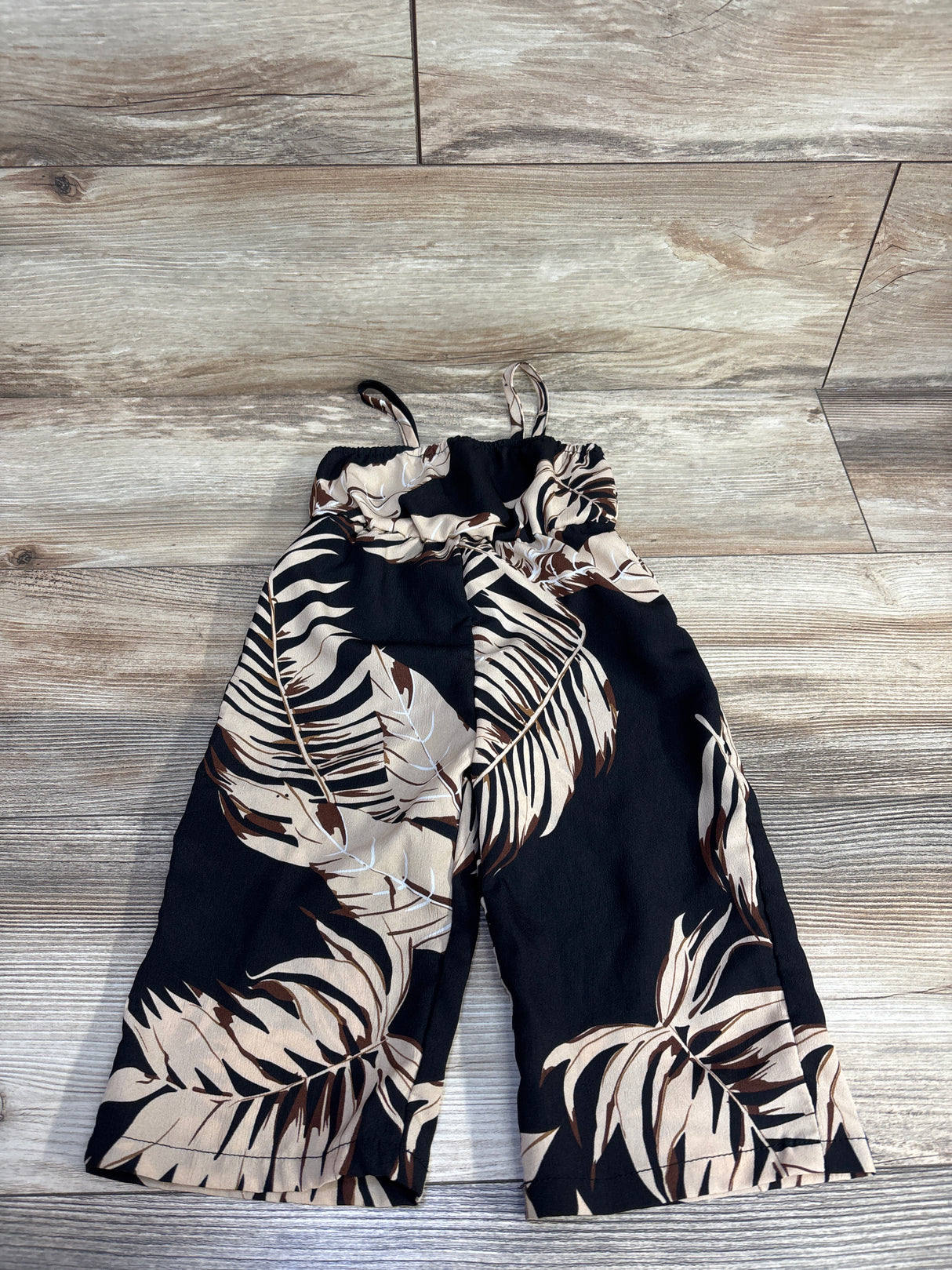 Shein Floral Tank Jump Suit Black sz 9-12m
