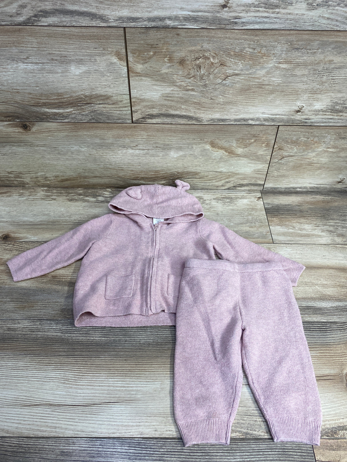 Baby Gap 2pc Full Zip Jacket & Joggers Set Pink sz 6-12m