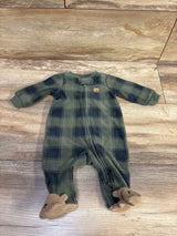 Carter's Blanket Sleeper Green sz Newborn