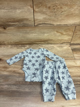 Cloud Island Ribbed Star 2pc Bodysuit & Pants Blue sz Newborn