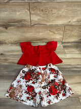 Shein 2pc Top & Shorts Set Red sz 2T