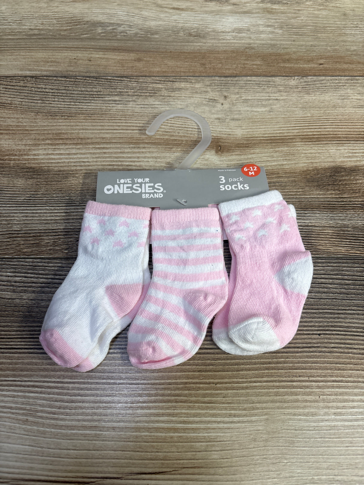 NEW Gerber Onesies Brand 3pk Socks Pink sz 6-12m