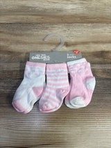 NEW Gerber Onesies Brand 3pk Socks Pink sz 6-12m