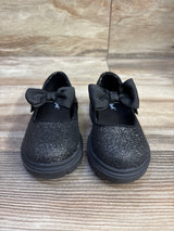 Cat & Jack Kori Lug Sole Mary Jane Flats Black Glitter sz 7c