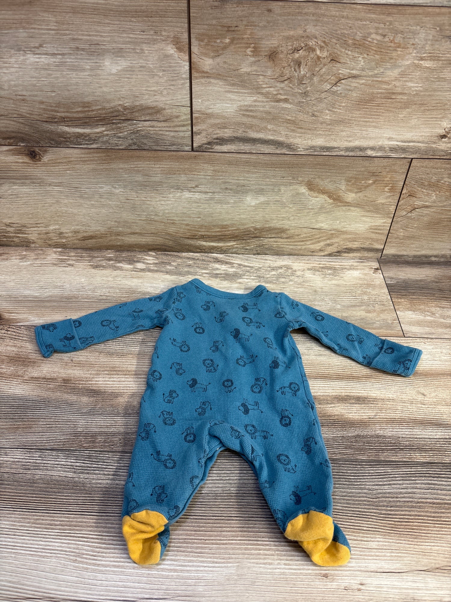Carter's Waffle Knit Sleeper Blue sz Newborn