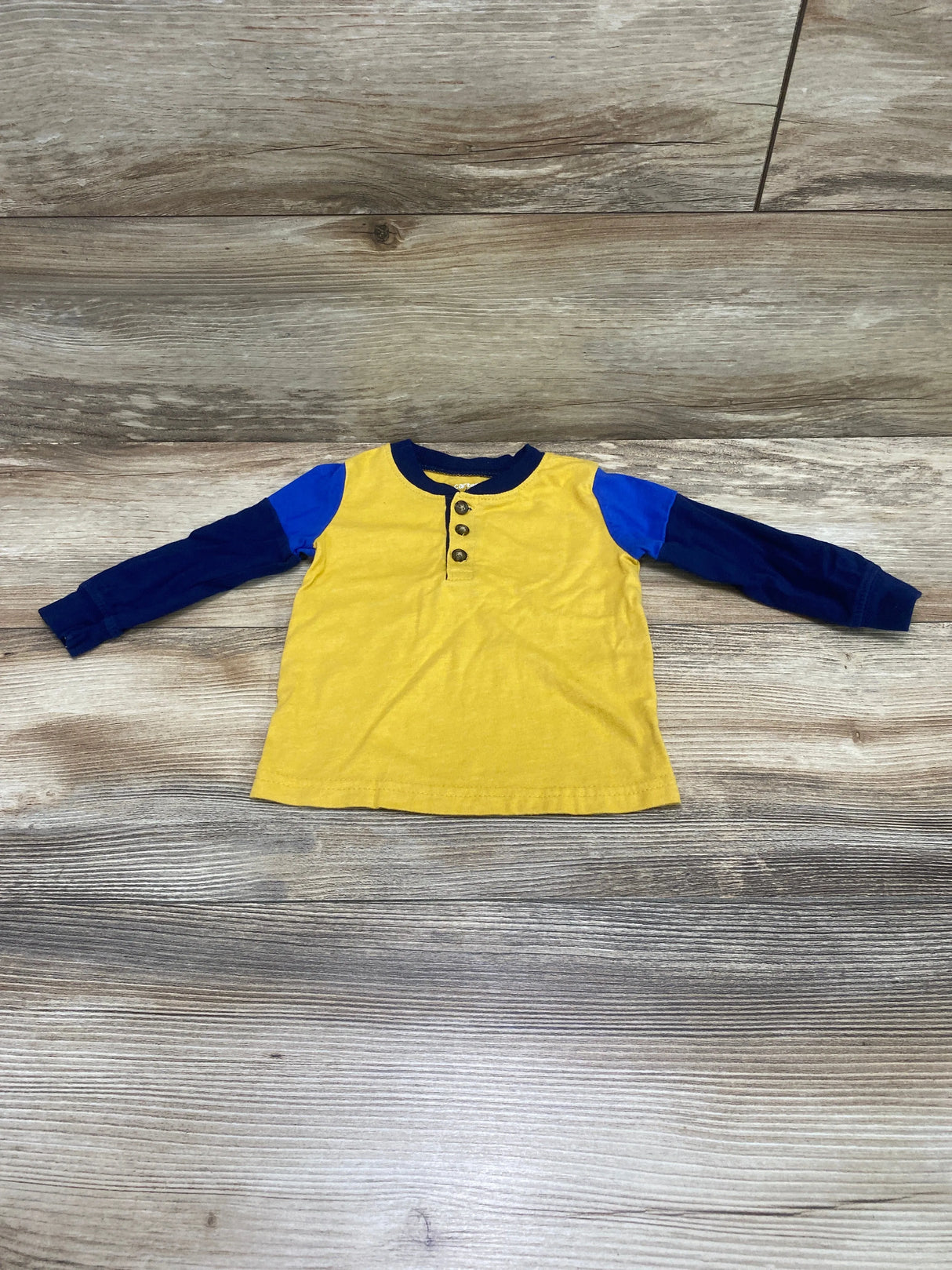 Carter's Henley Shirt Blue/Yellow sz 9m