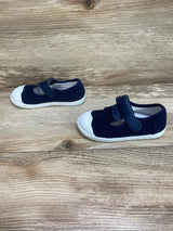 Jacadi Paris Girls Navy Blue Canvas Shoes sz 7c