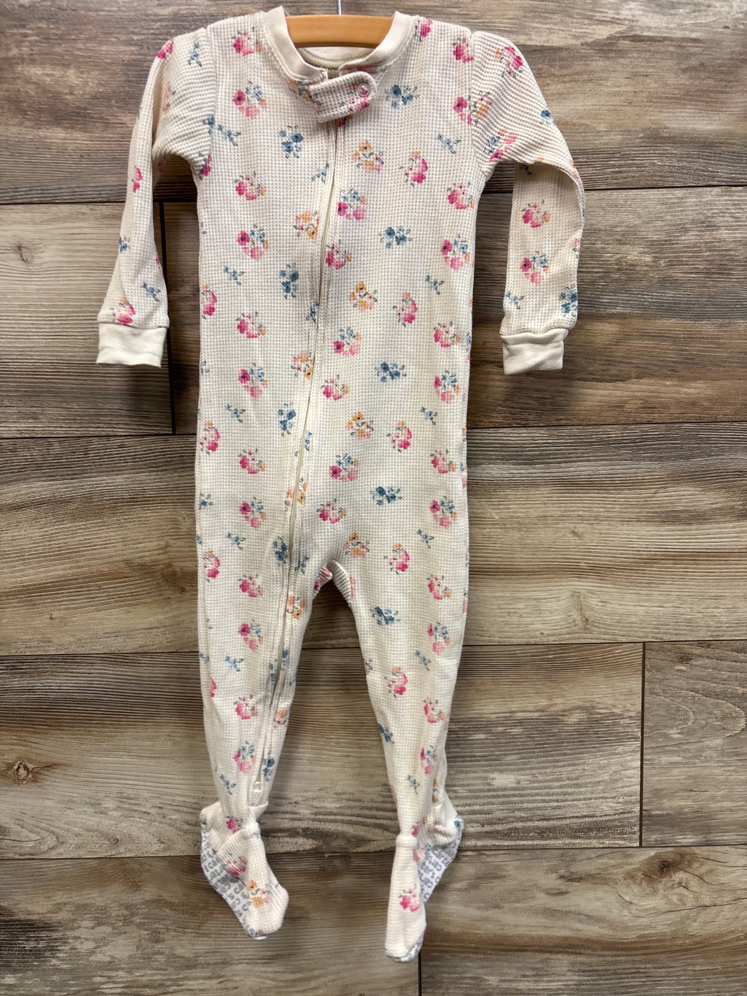 Carter's Waffle Knit Sleeper Beige sz 18m