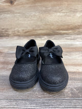 Cat & Jack Kori Lug Sole Mary Jane Flats, Black Glitter sz 6c