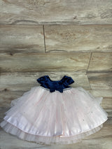 American Princess 2pc Velvet Pearl Tulle Dress & Bloomer Shorts Navy sz 24m