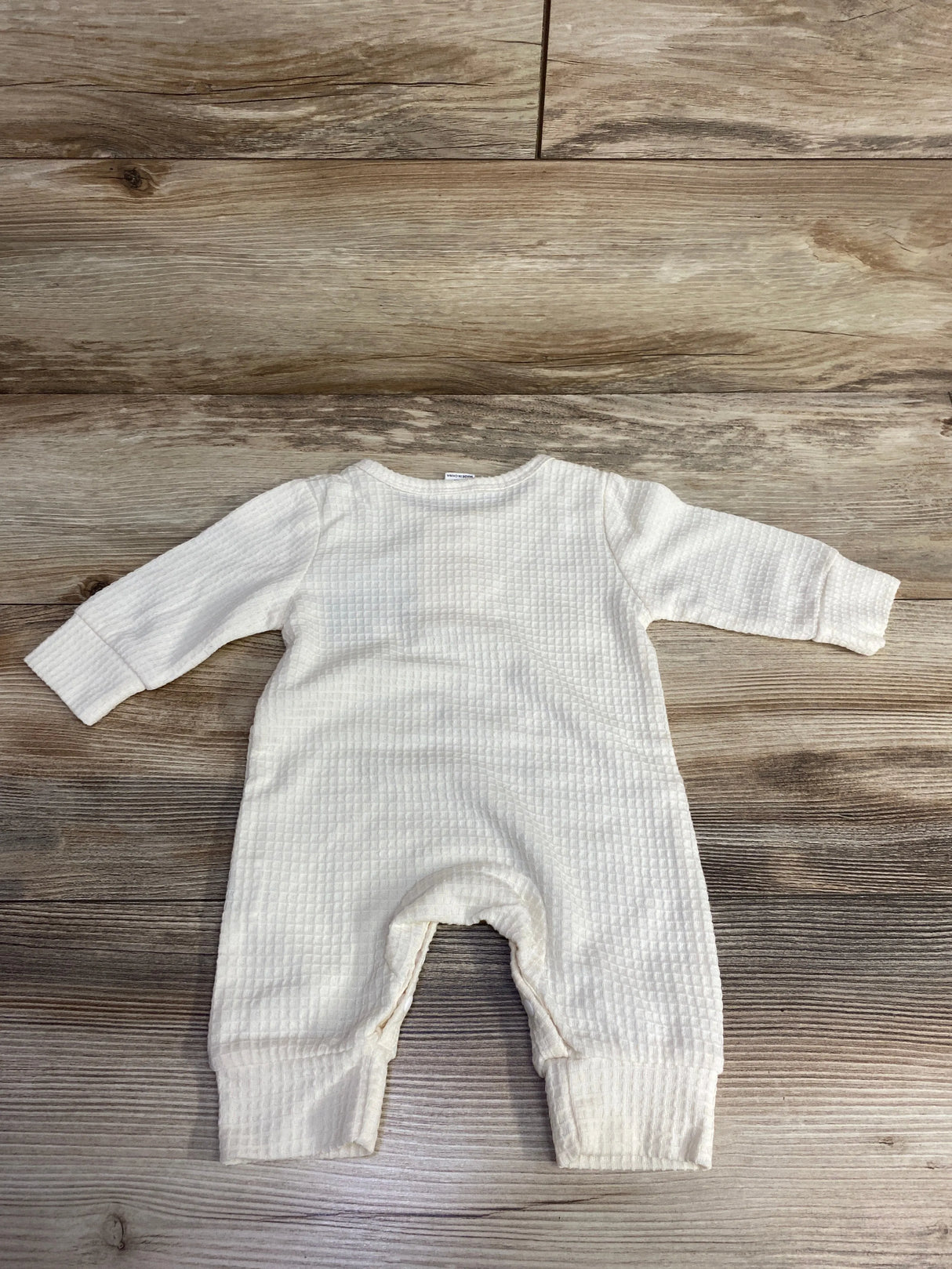 Shein Waffle Knit Mom + Dad & Me Coverall Cream sz 0-1m