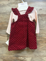 NEW Blueberi Boulevard 3pc Long Sleeve Shirt, Skirtall, & Headband Set Pink sz 3T