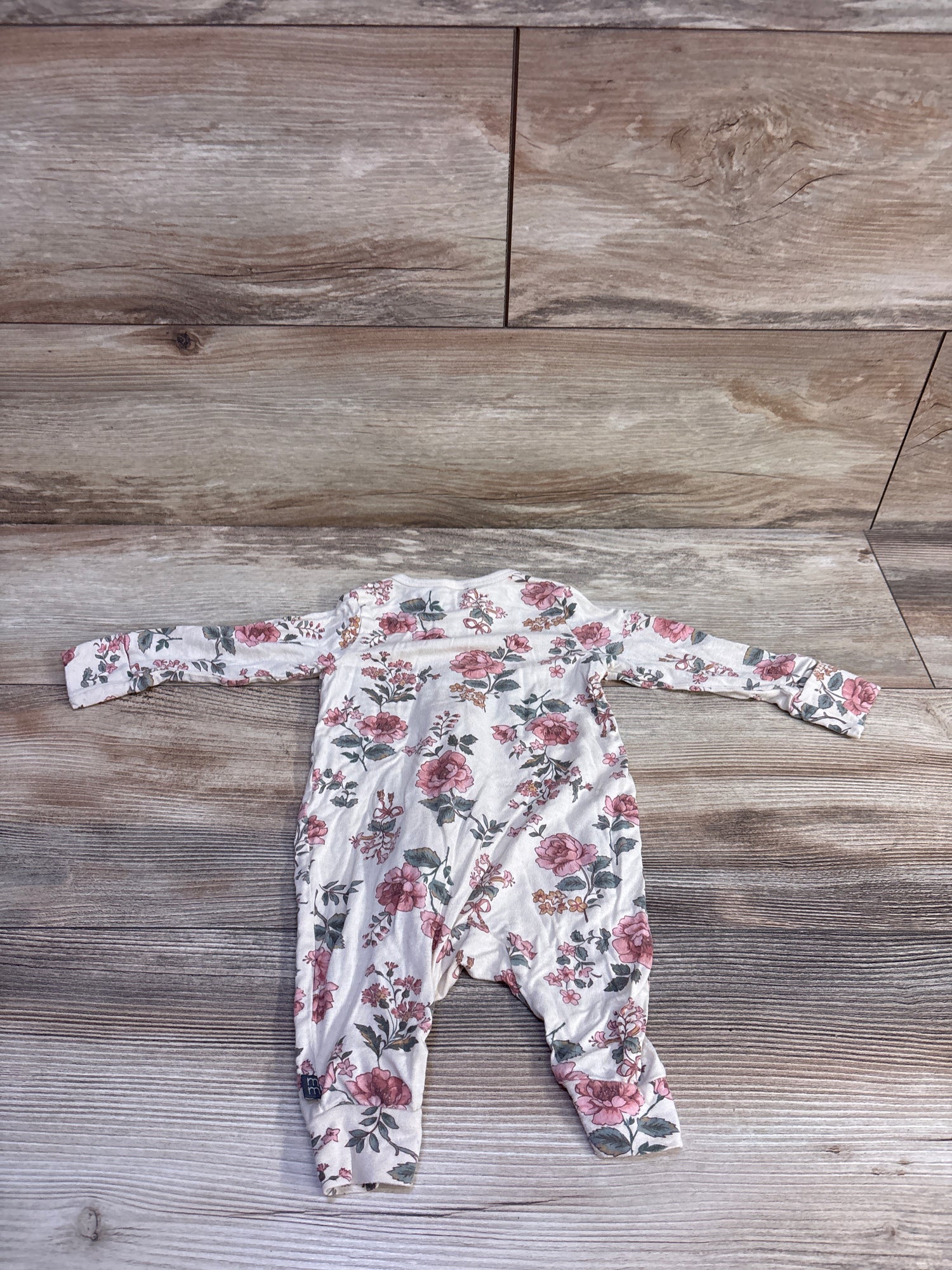 Modern Moments Floral Footless Viscose Sleeper Beige sz 0-3m