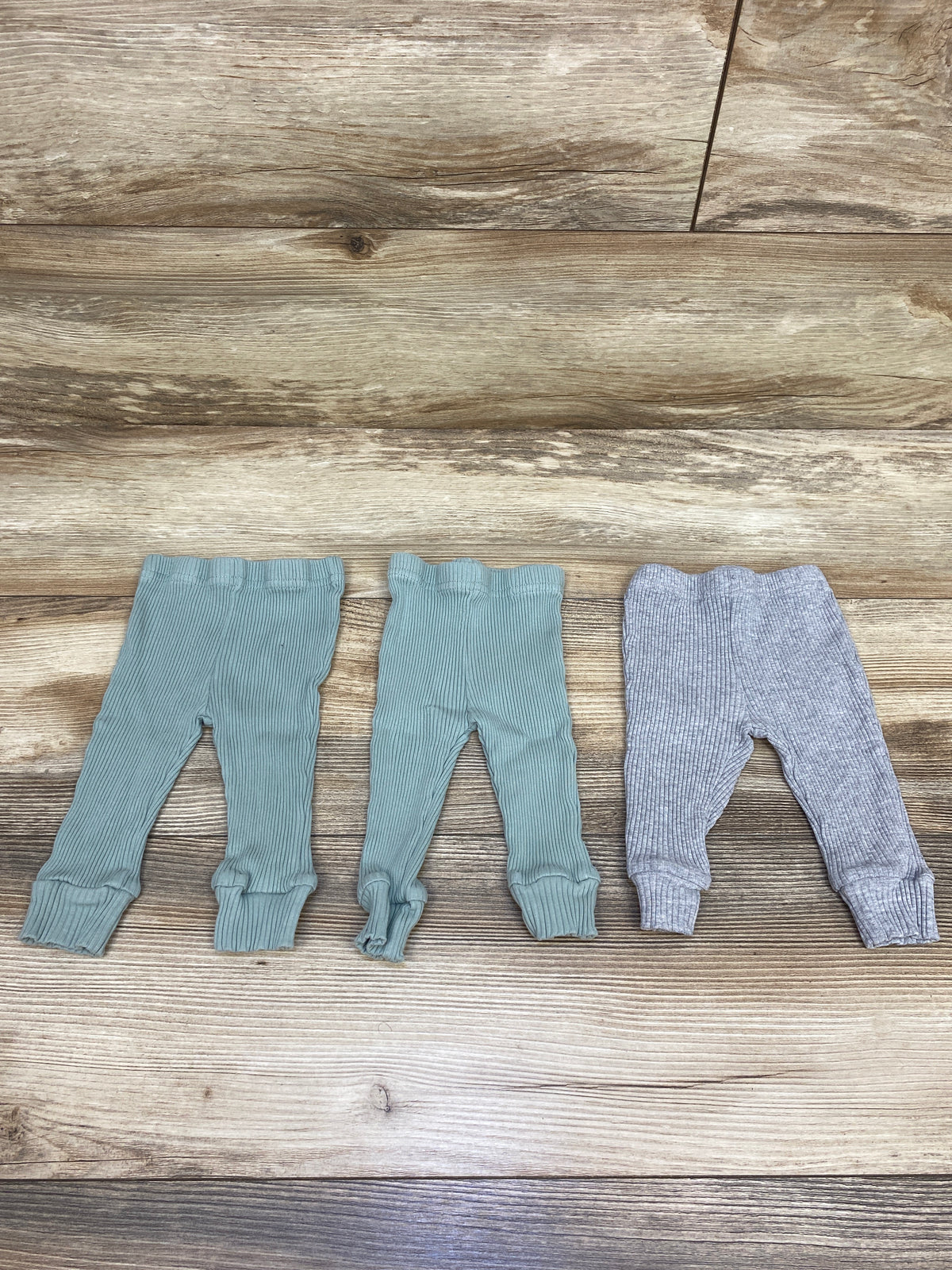 Ribbed 3pk Pull-On Pants Green sz 3m