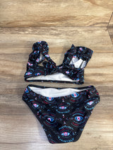 View 2pc Evil Eye Swimsuit Black sz 2T