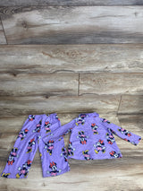 Disney Baby Minnie Mouse Coat Style Pajama Set Lilac sz 24m
