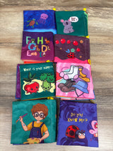 Toyk 8pk Crinkle Cloth Soft Bath Books