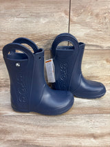 Crocs Handle-It Rain Boots Navy sz 2Y - Me n Mommy To Be