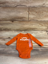 NEW Old Navy Little Pumpkin Long Sleeve Bodysuit Orange sz 3-6m