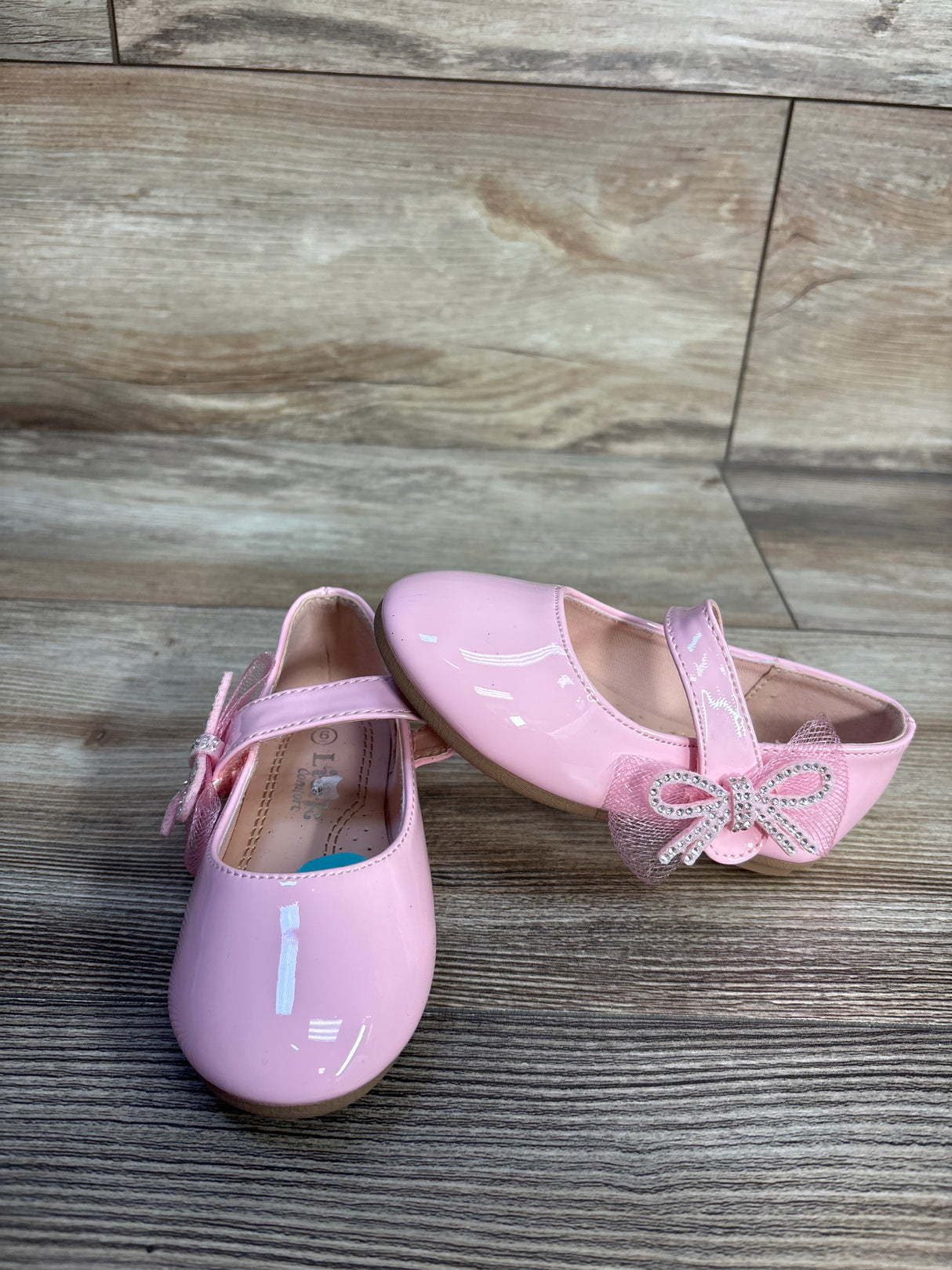 Link Comfort Bow Mary Jane Strap Ballet Flats Pink sz 6c