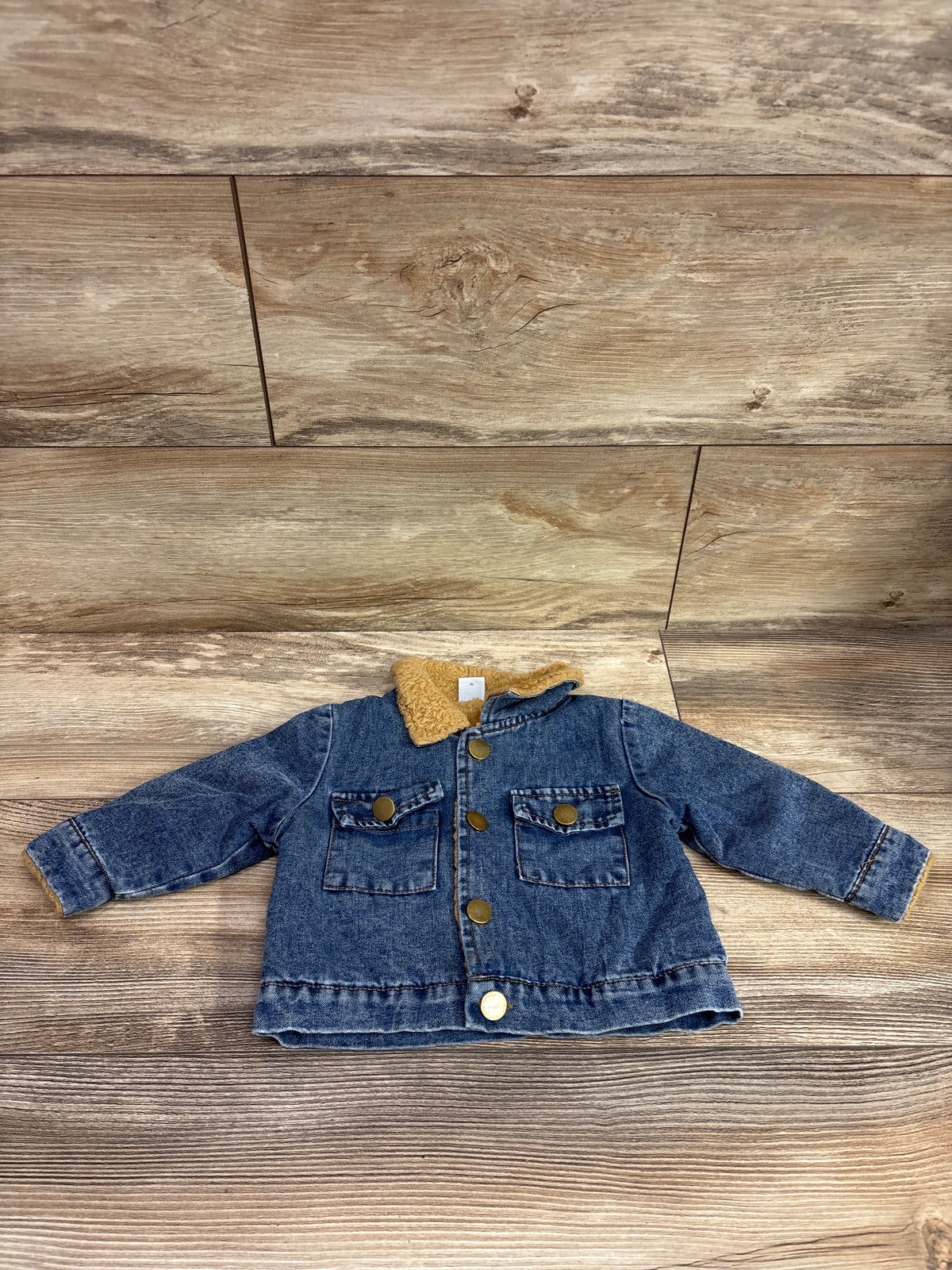 Shein Sherpa Lined Denim Jacket Blue sz 6-9m