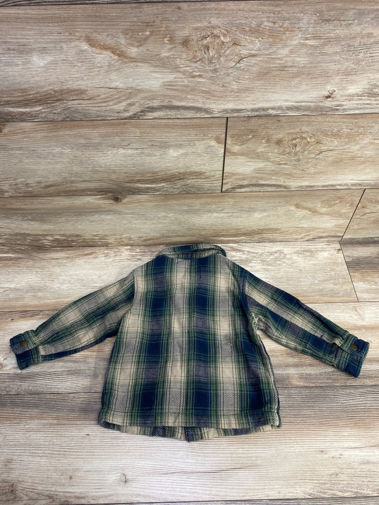Old Navy Plaid Pocket Shacket Green sz 3T