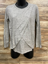 Pinkblush Maternity Long Sleeve Nursing Shirt Grey sz Small