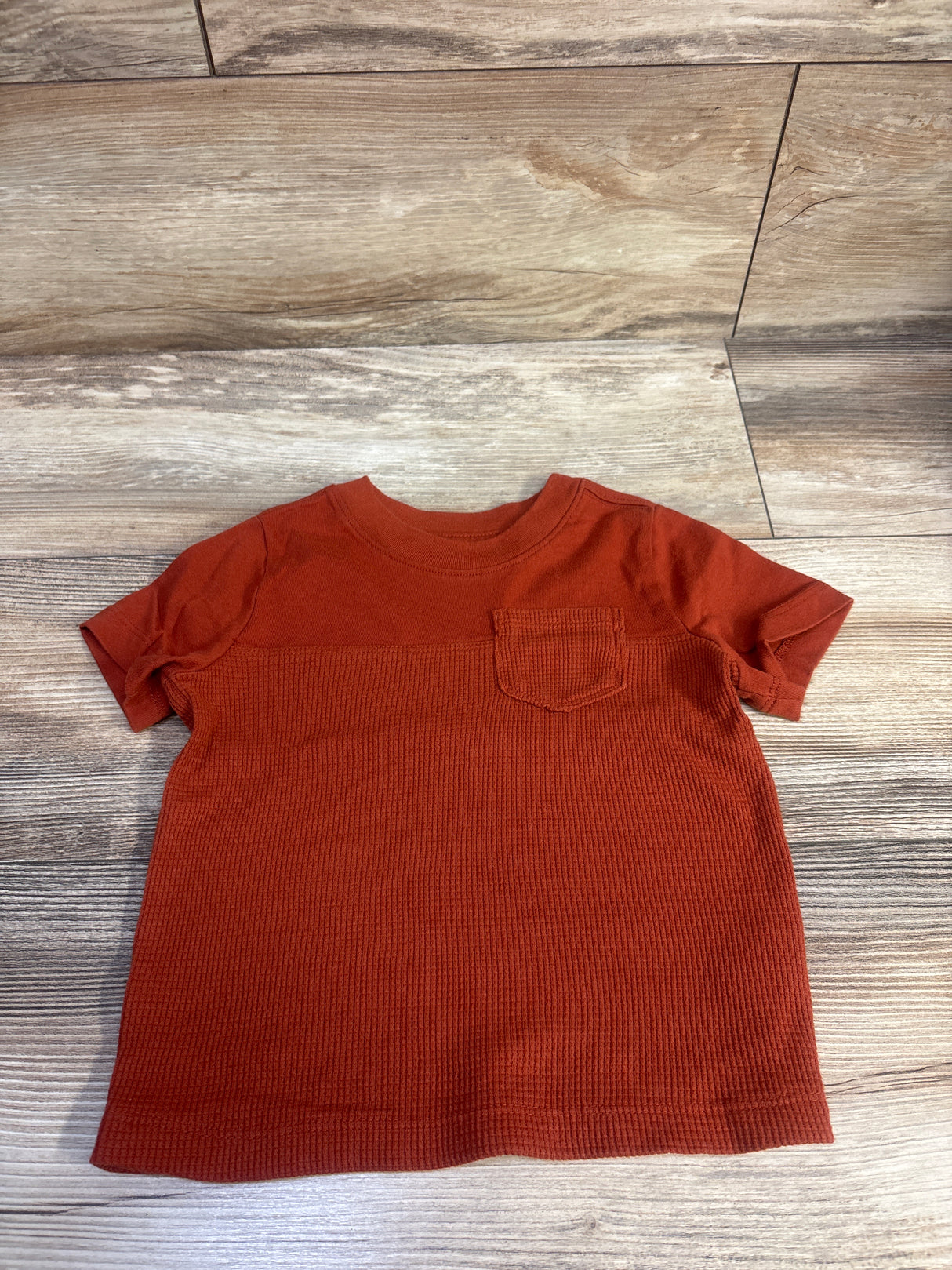 Wonder Nation Long Sleeve Waffle Knit Shirt Rust sz 3T